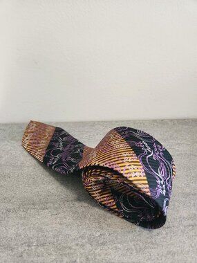 Montebello Silk Necktie Italian Men's Accessories Colourful Daytime Elegance